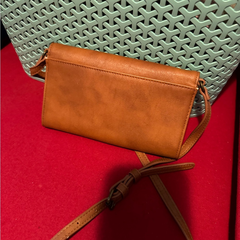 Small clutch with long shoulder/crossbody  strap